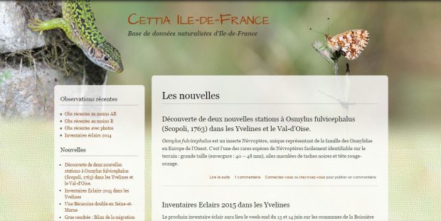 Une base de données naturalistes régionale : CETTIA IdF