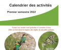 Calendrier du premier semestre 2022