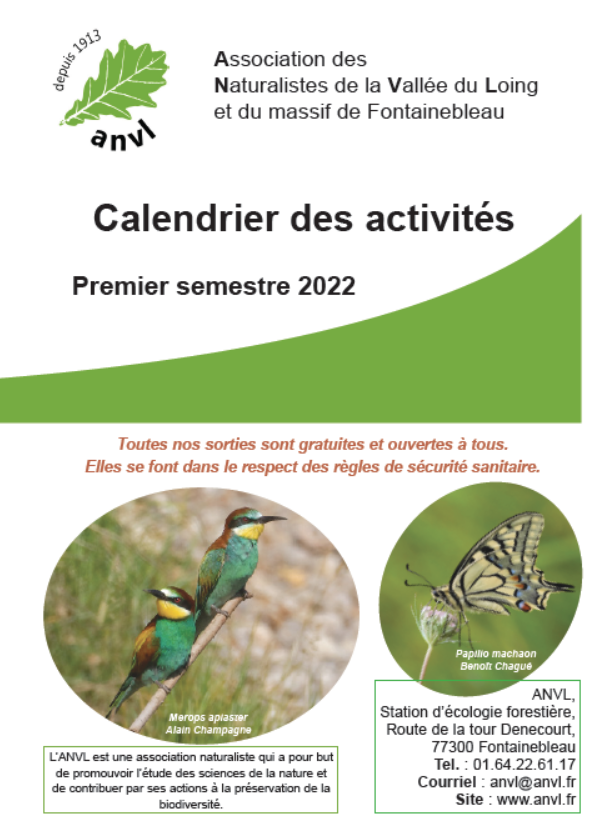 Calendrier du premier semestre 2022