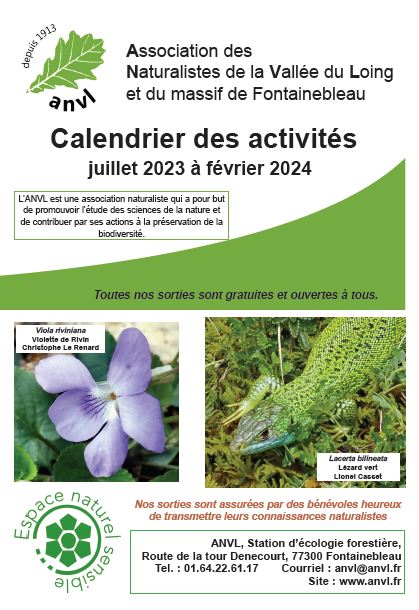 Calendrier du 2ème semestre 2023 de l’ANVL